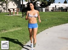 Big titties Nadia Styles gets fucked hard by a stranger in the park